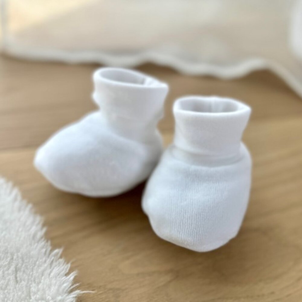 Babysokjes Jip butterfly velours 1M Wit