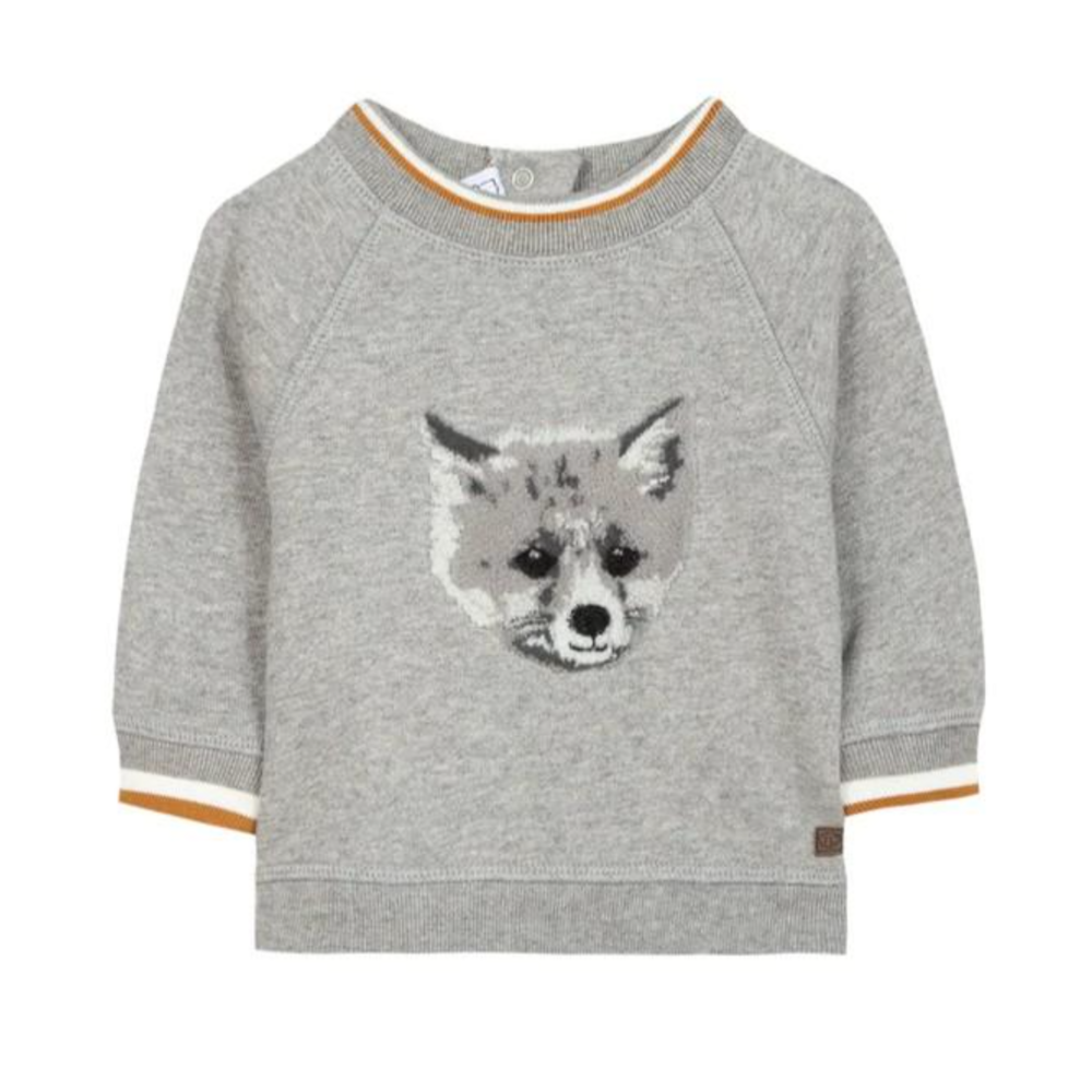 Sweater met wolf Grijs