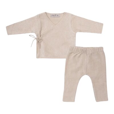 Set 2-delig rib Sand