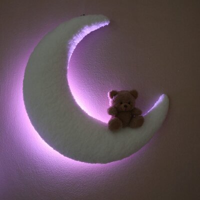 Muurdecoratie Maan en teddy