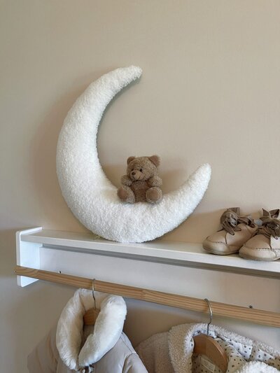 Maan en teddy muurdecoratie Maan en teddy muurdecoratie