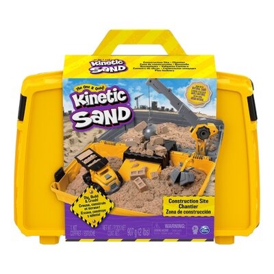 Kinetic Sand - Bouwplaats-Speelset met Kiepwagen Kraan met Sloopkogel Emmer en 907 gram Speelzand Kinetic Sand - Bouwplaats-Speelset met Kiepwagen Kraan met Sloopkogel Emmer en 907 gram Speelzand