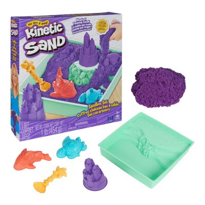 Kinetic Sand - Zandbak-Set Met 454 gram Speelzand 4 Vormen En Gereedschap