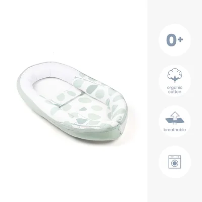 Babynestje Cocoon Leaves aqua green Babynestje Cocoon Leaves aqua green