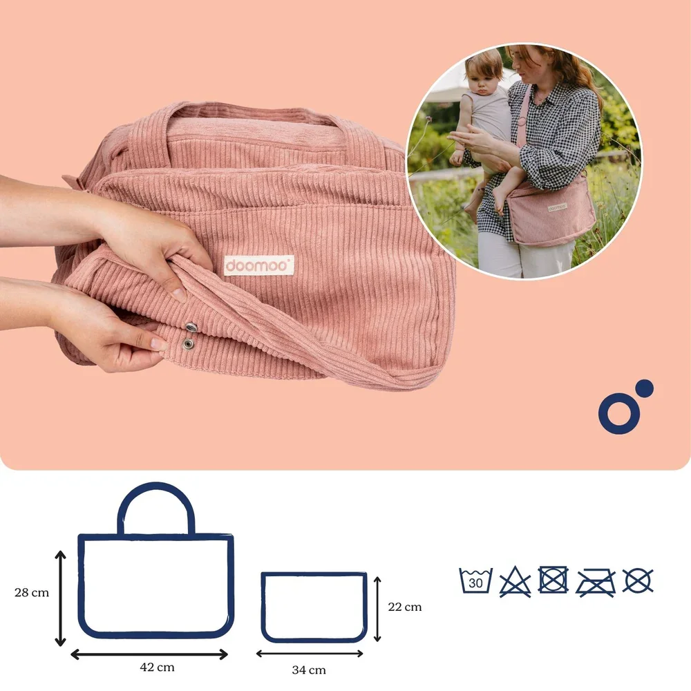 Luiertas Fluffy Corduroy pink