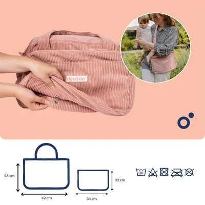 Luiertas Fluffy Corduroy pink