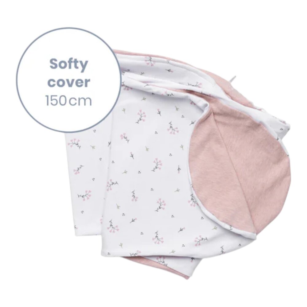 Voedingskussenhoes Softy Flower pink Voedingskussenhoes Softy Flower pink