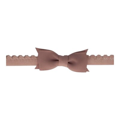 newborn haarband met strik Antique mauve