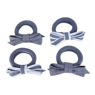 Haarelastiek met strik Liv Azure stripe