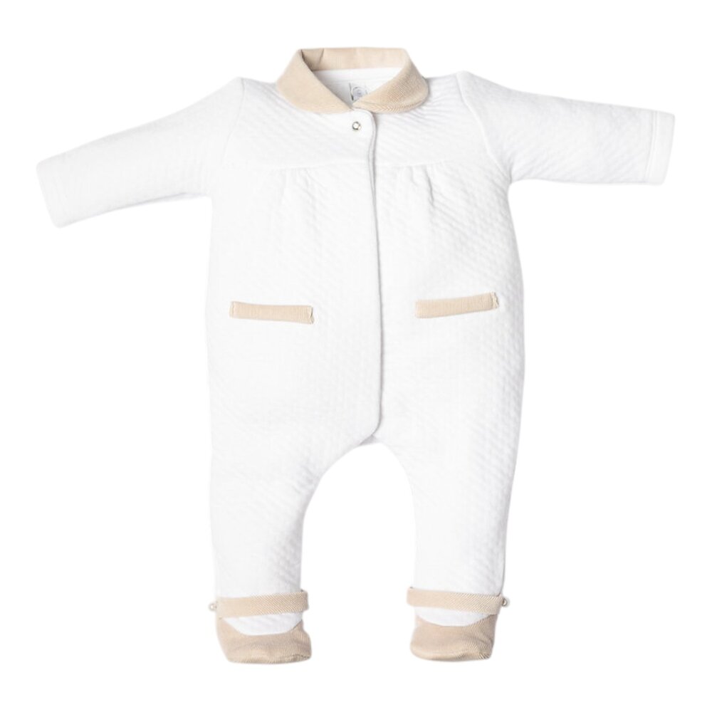 Babypakje LONDON hart on backside White/beige