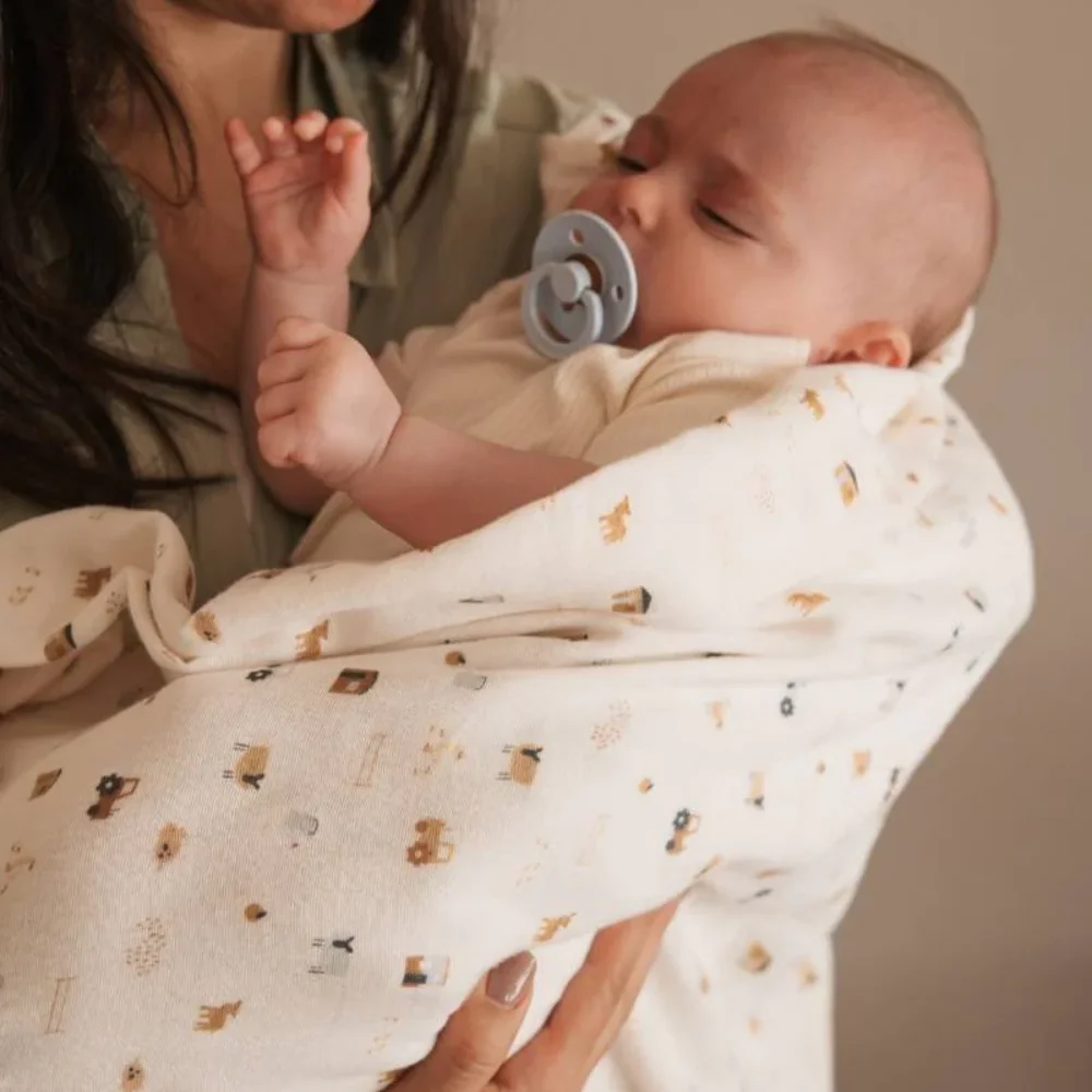 Tetradoeken Muslin XL - 2-pack The Farm / Light Sand Tetradoeken Muslin XL - 2-pack The Farm / Light Sand