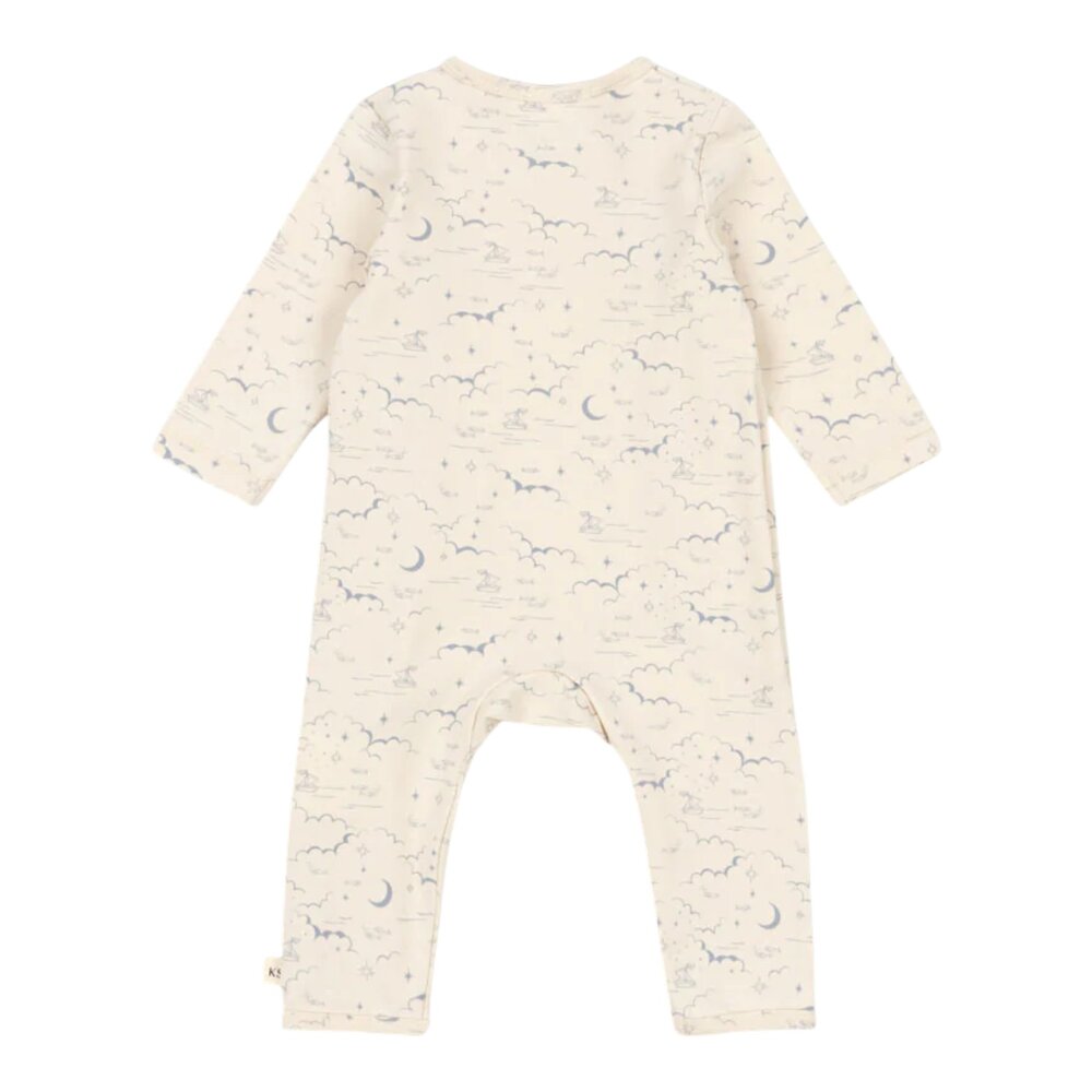 Basic newborn onesie Gots Cielo Marino