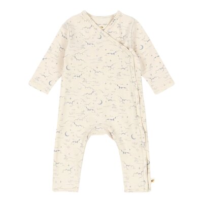 Basic newborn onesie Gots Cielo Marino