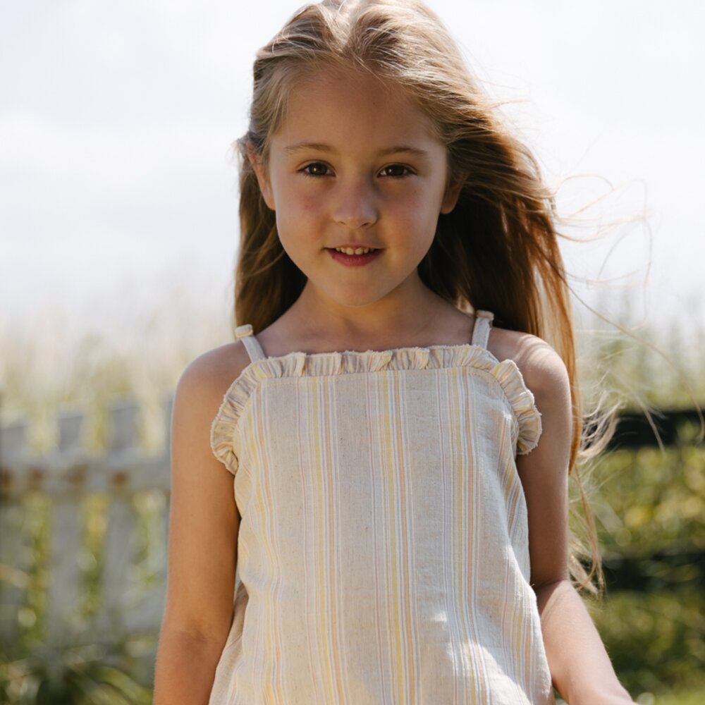 Topje AOP Yellow Stripes