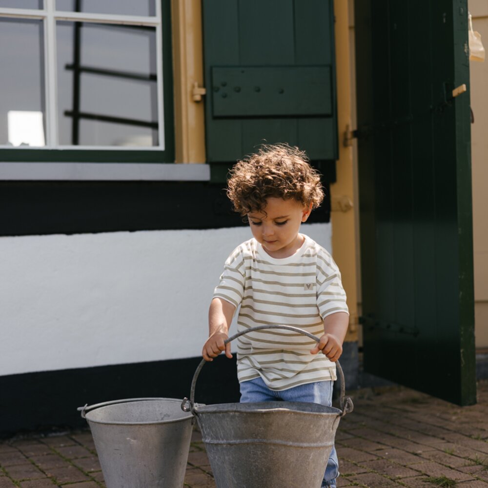 T-shirt korte mouwen AOP White Stripes