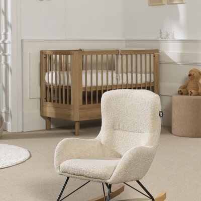 Rocky schommelstoel mini beige bouclé