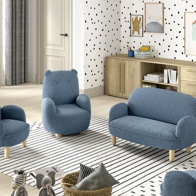 Rocky sofa dubbel mini Blauw