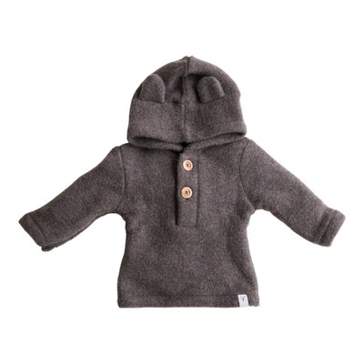 Babyjasje met zijritsen - Easy Zip - Novy wol Dark brown