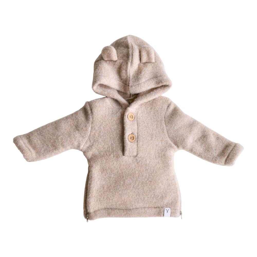 Babyjasje met zijritsen - Easy Zip - Novy wol Beige
