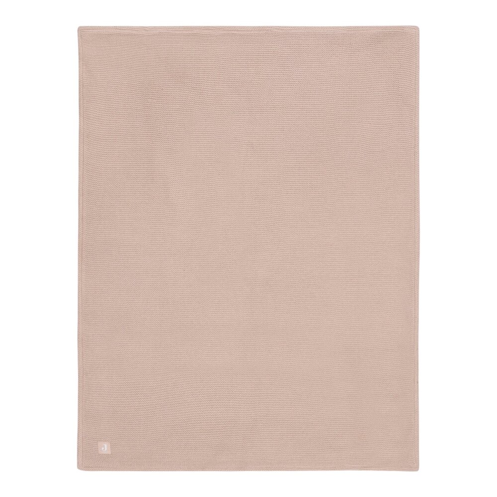 Deken ledikant 75x100cm Basic Knit Wild rose / fleece