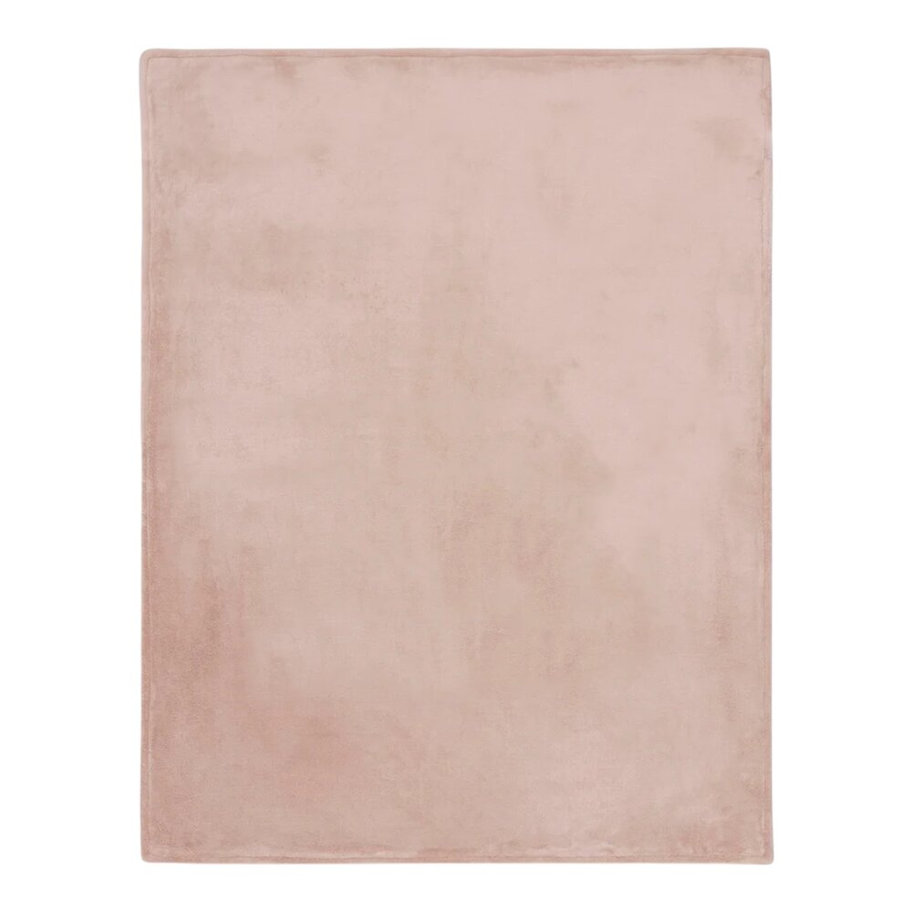 Deken ledikant 75x100cm Basic Knit Wild rose / fleece