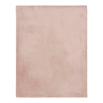 Deken ledikant 75x100cm Basic Knit Wild rose / fleece