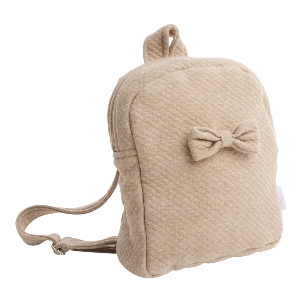 Rugzak in losange + strik Camel