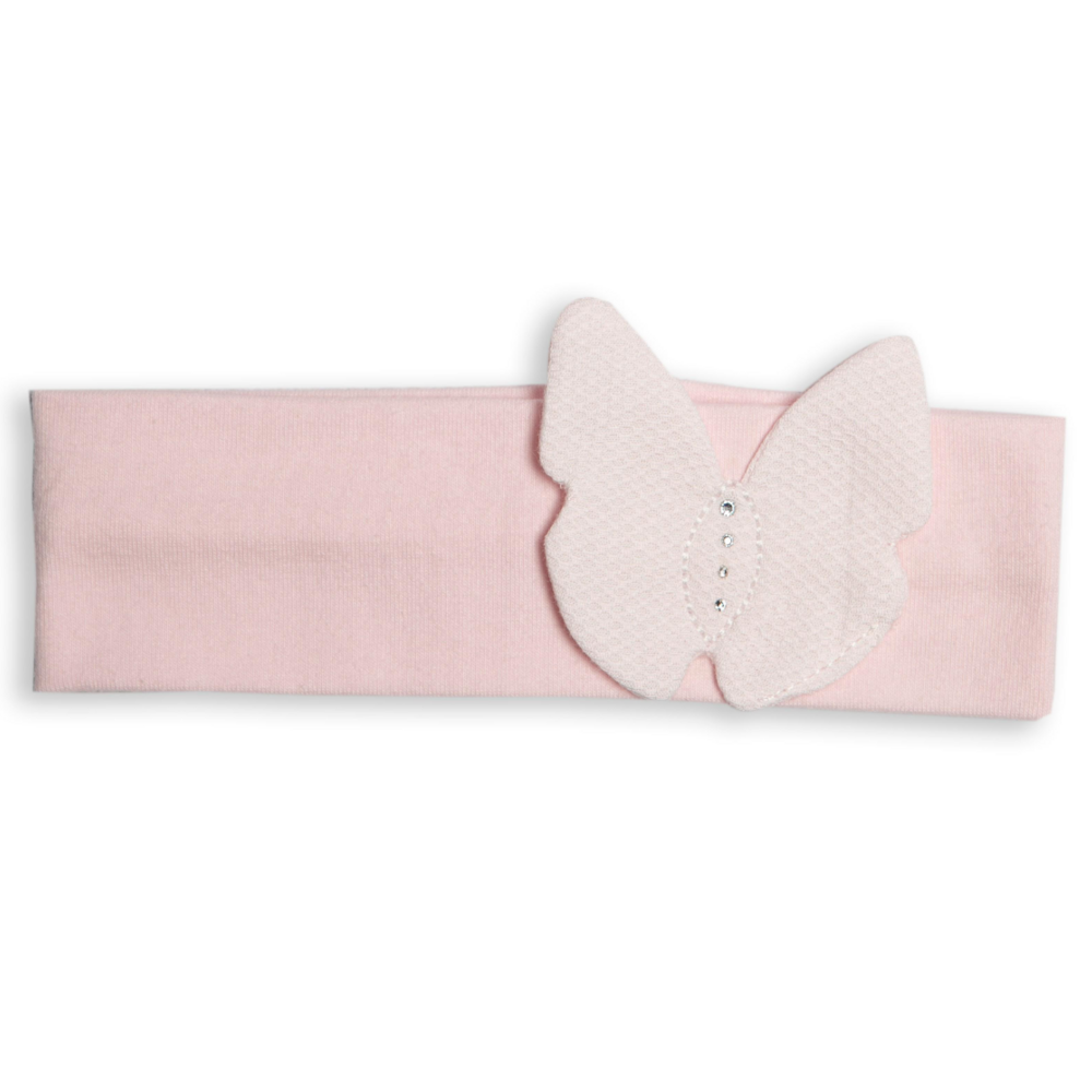 Haarlint roze met vlinder Roze
