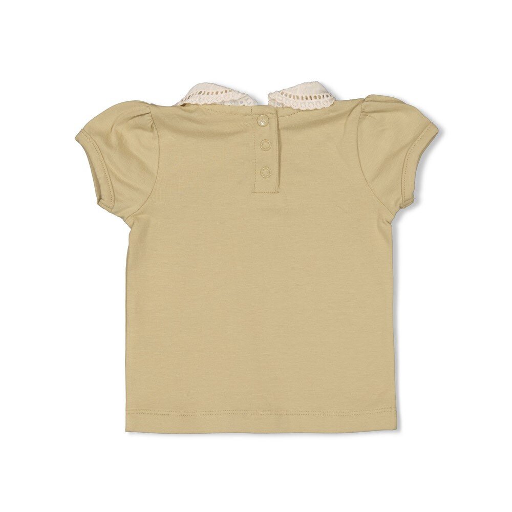 T-shirt met kraag - Let Your Dreams Blossom Groen