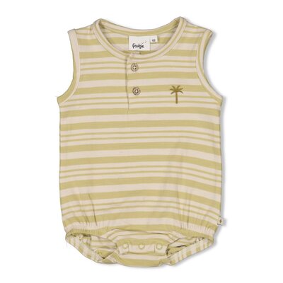 Romper streep k/m - Safari Savage Groen