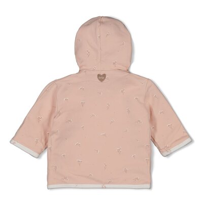 Omkeerbaar jasje met capuchon AOP - Delicate Flowe Offwhite