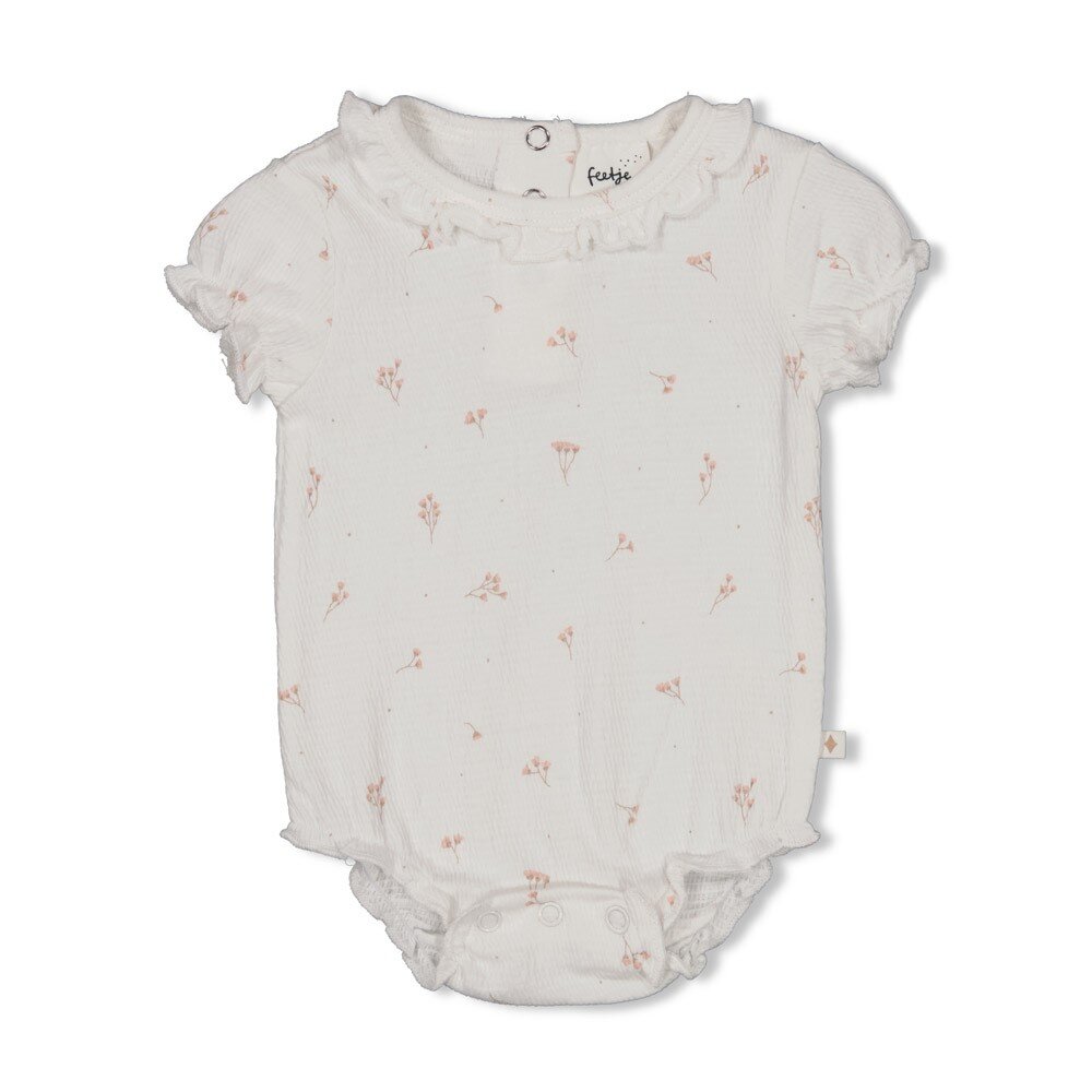 Romper crinkle AOP k/m - Delicate Flower Offwhite