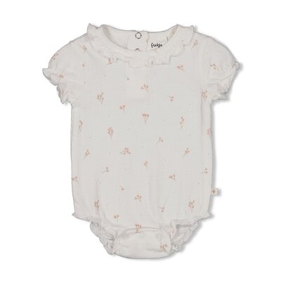 Romper crinkle AOP k/m - Delicate Flower Offwhite
