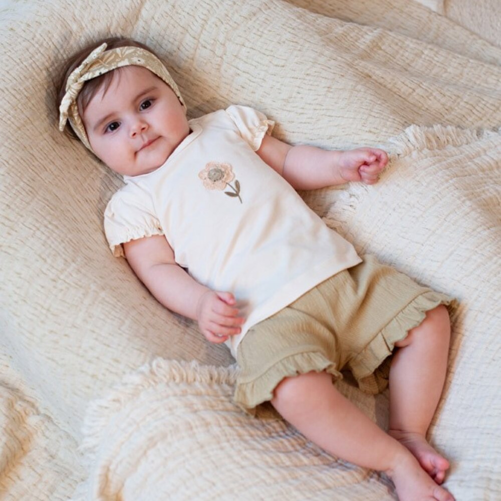 Short crinkle ruches AOP - Let Your Dreams Blossom Groen Short crinkle ruches AOP - Let Your Dreams Blossom Groen