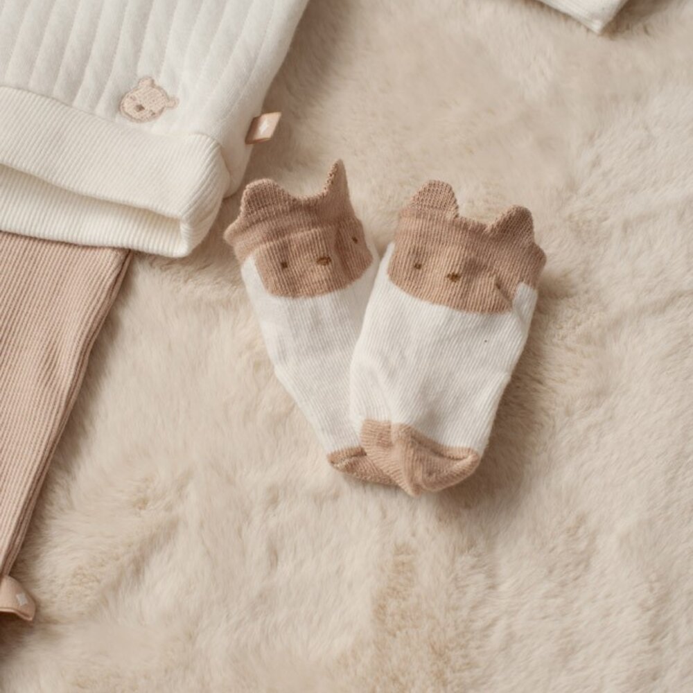 Sweater AO embroidery - Honey Bear Offwhite