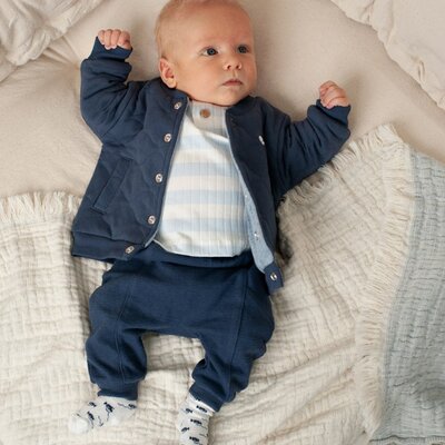 Omkeerbaar bomberjack - Blue Ocean Indigo