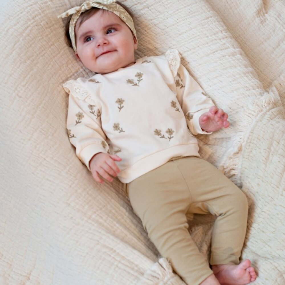 Sweater AO embroidery relaxed fit - Let Your Dream Offwhite