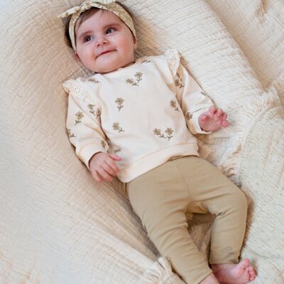 Sweater AO embroidery relaxed fit - Let Your Dream Offwhite