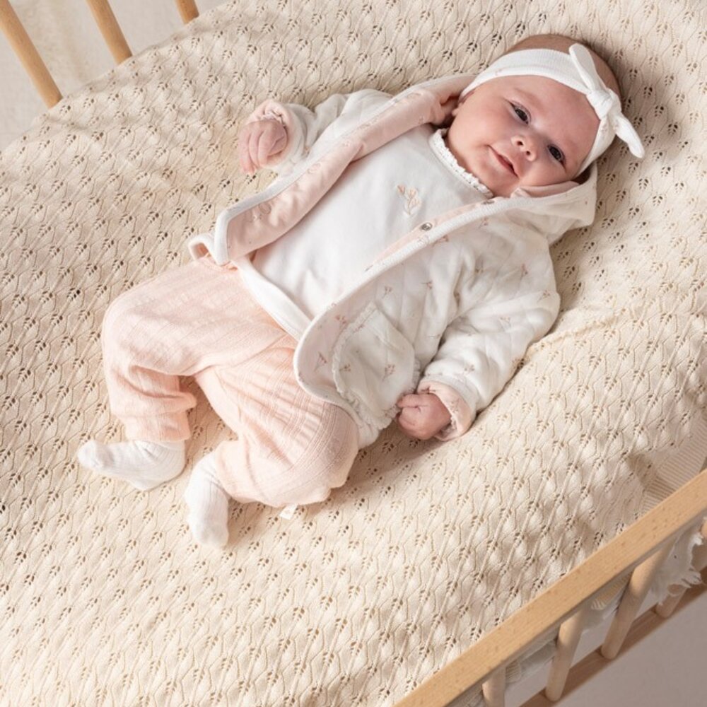 Broek pointelle rib - Delicate Flower l.Roze