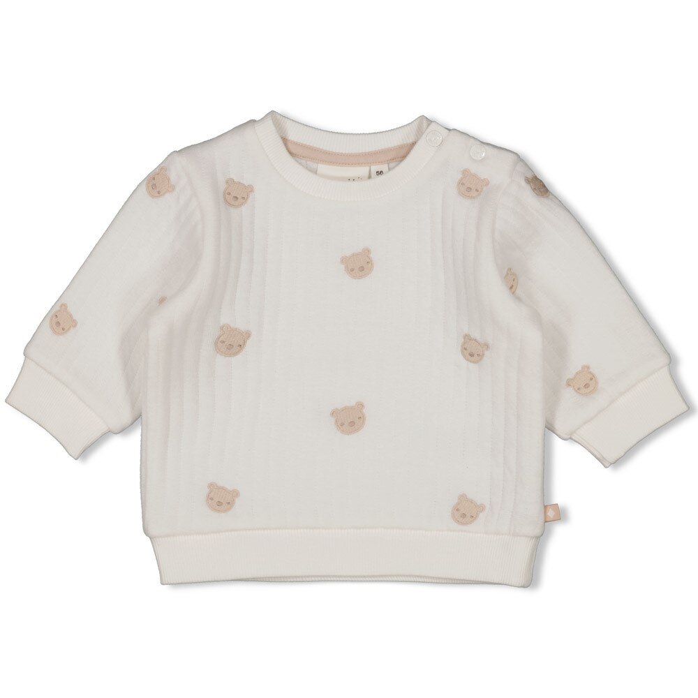 Sweater AO embroidery - Honey Bear Offwhite