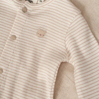 Pak omslagvoet rib met streep - Honey Bear Zand Pak omslagvoet rib met streep - Honey Bear Zand