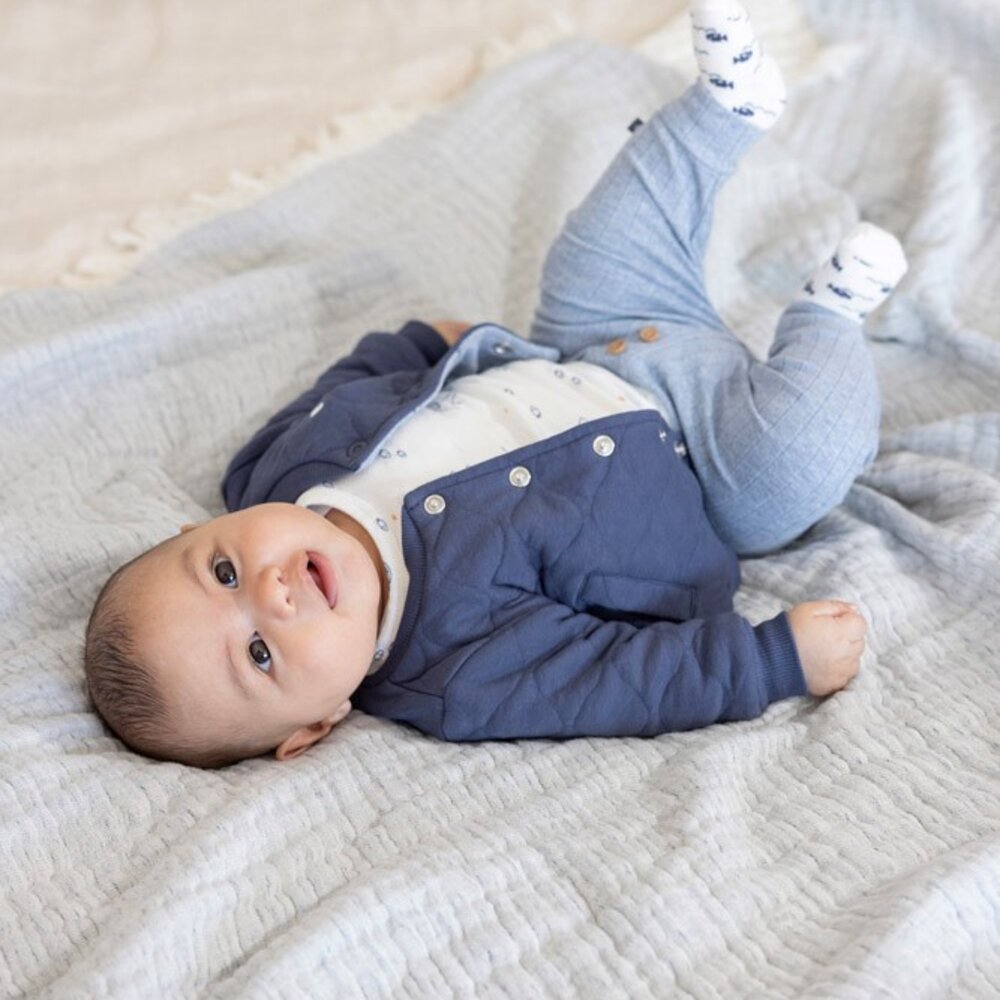 Omkeerbaar bomberjack - Blue Ocean Indigo