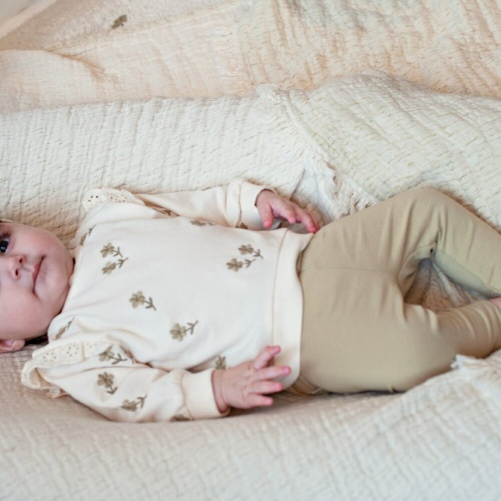 Sweater AO embroidery relaxed fit - Let Your Dream Offwhite