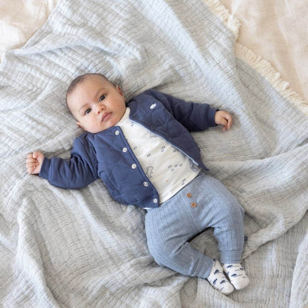 Omkeerbaar bomberjack - Blue Ocean Indigo