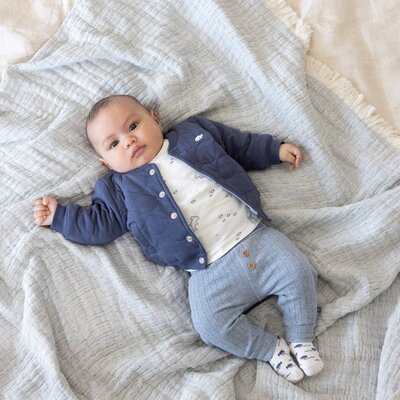 Omkeerbaar bomberjack - Blue Ocean Indigo