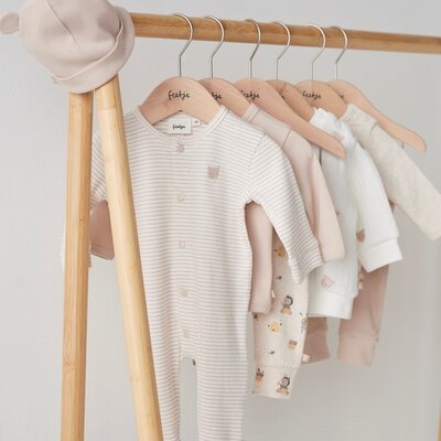 Pak omslagvoet rib met streep - Honey Bear Zand Pak omslagvoet rib met streep - Honey Bear Zand