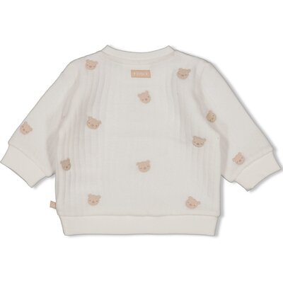 Sweater AO embroidery - Honey Bear Offwhite