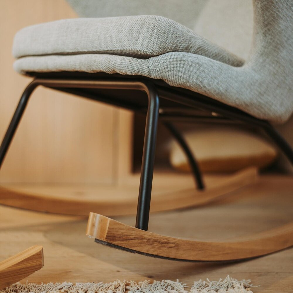 Rocking adult chair de luxe Sand grey