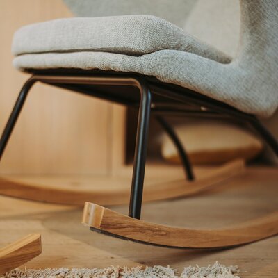 Rocking adult chair de luxe Sand grey