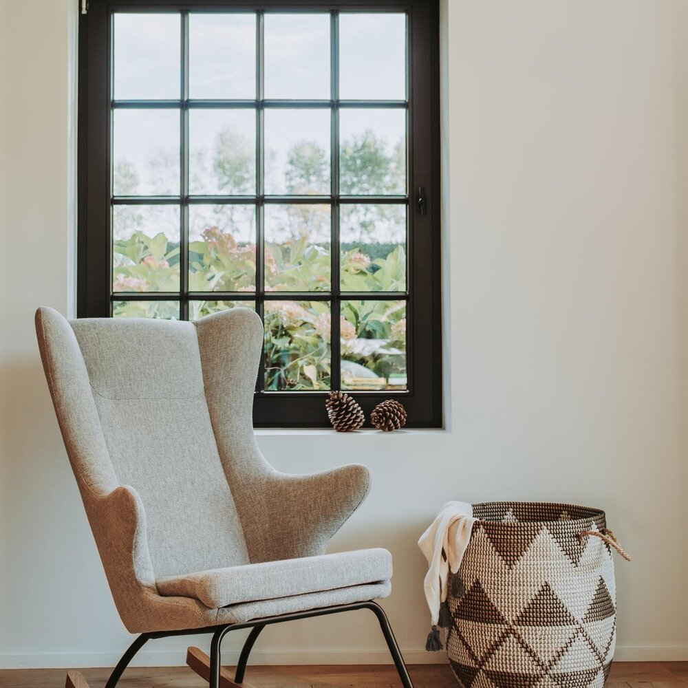 Rocking adult chair de luxe Sand grey